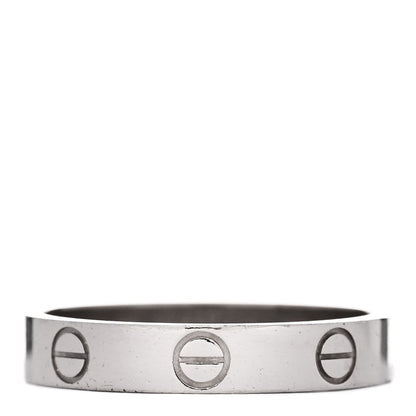 Cartier 18K White Gold 3.5mm LOVE Wedding Band Ring 54 6.75 1 of 5