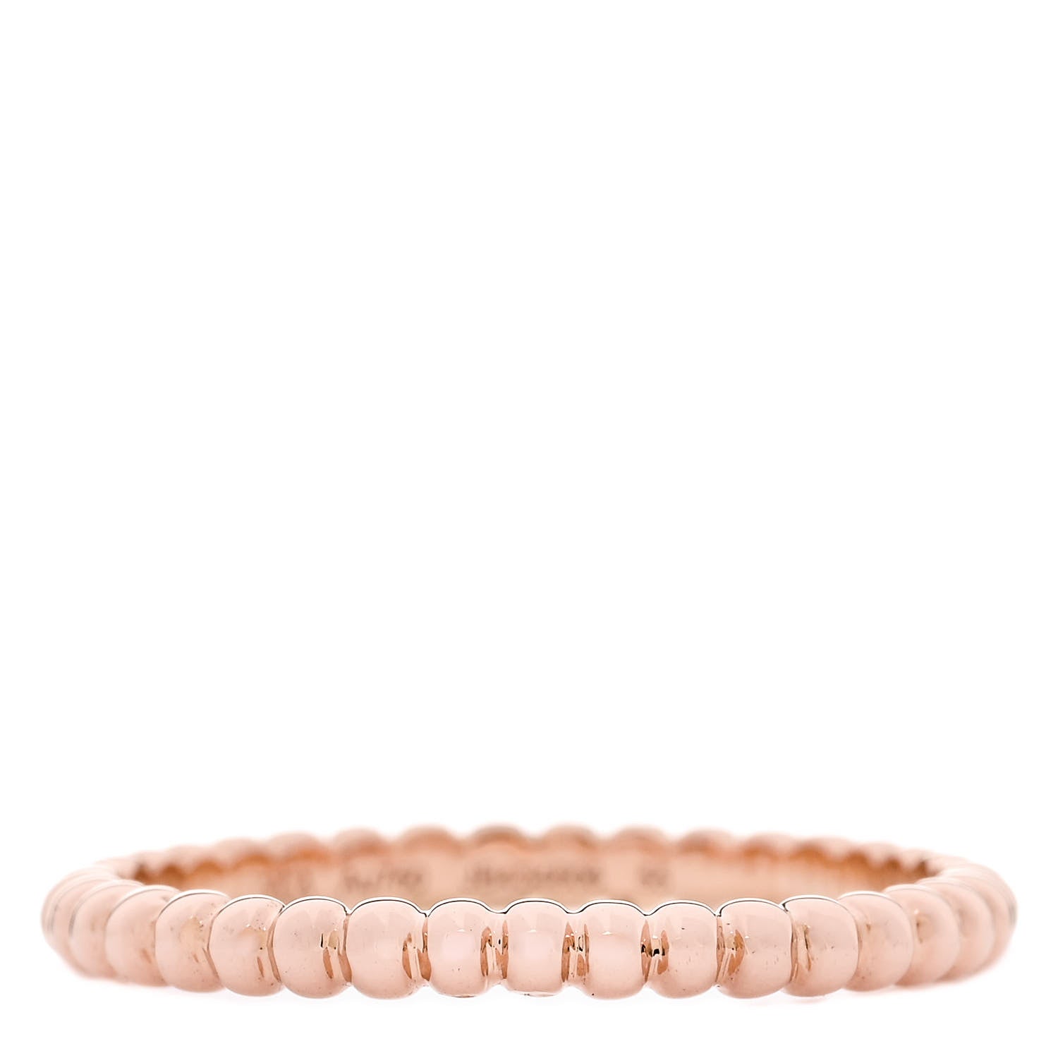 Van Cleef & Arpels 18K Rose Gold Small Perlee Ring 55 7.25 1 of 5