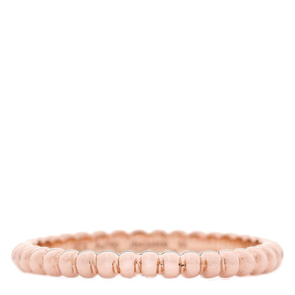 Van Cleef & Arpels 18K Rose Gold Small Perlee Ring 55 7.25 1 of 5