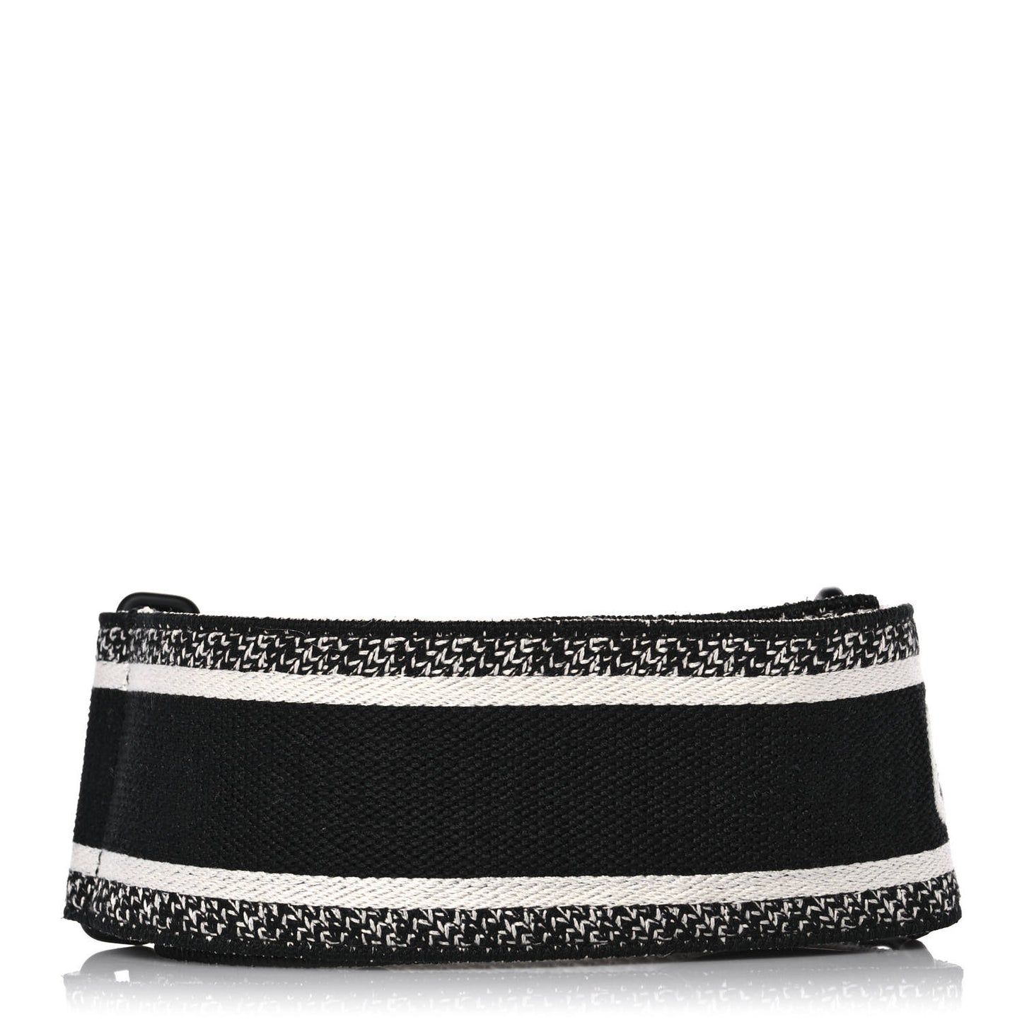 Canvas Embroidered Shoulder Strap Black Ultramatte