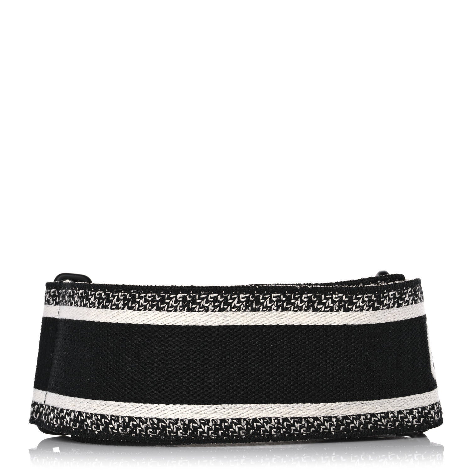 Christian Dior Canvas Embroidered Shoulder Strap Black Ultramatte 2 of 5