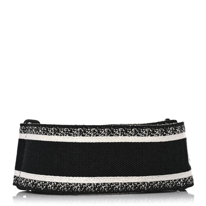 Christian Dior Canvas Embroidered Shoulder Strap Black Ultramatte 2 of 5