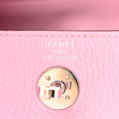 Hermes Taurillon Clemence Mini Lindy 20 Mauve Sylvestre 6 of 11
