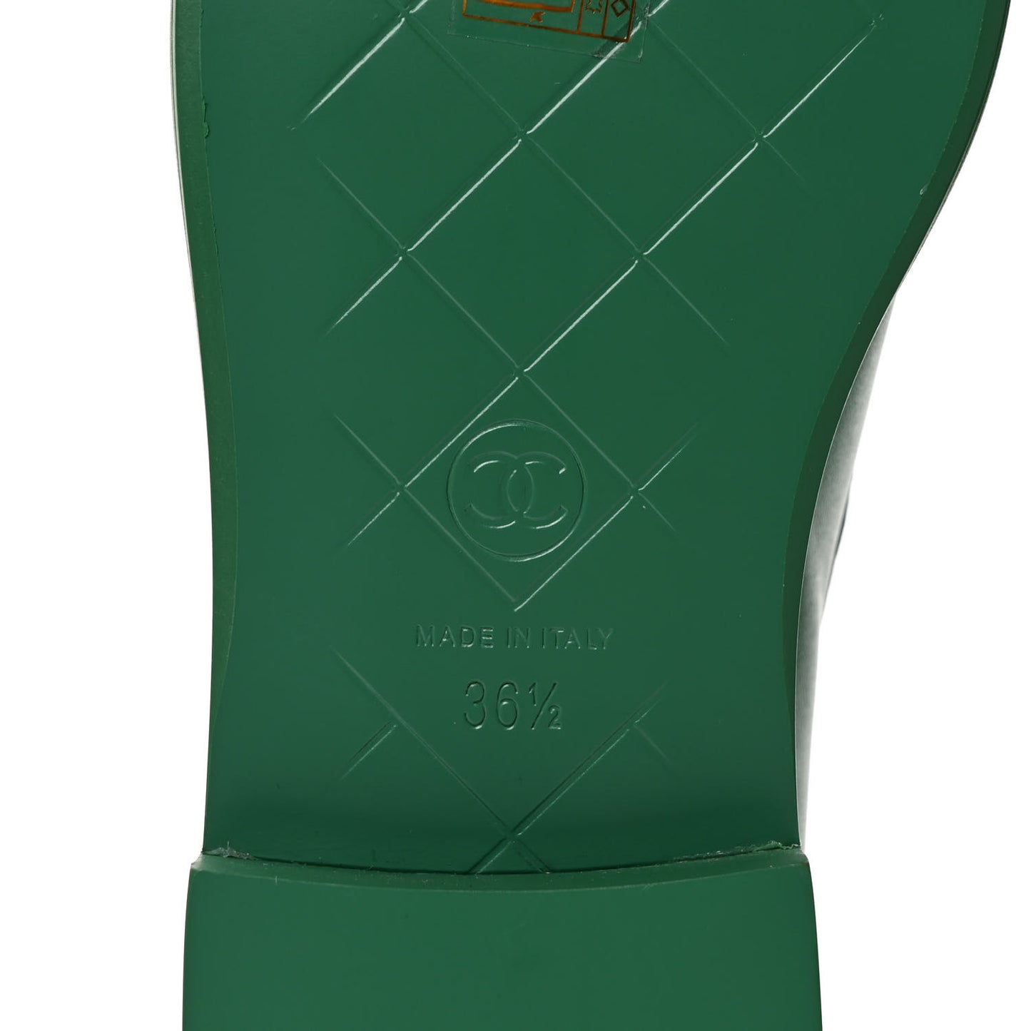 Lambskin Quilted CC Turnlock Loafers 36.5 Green