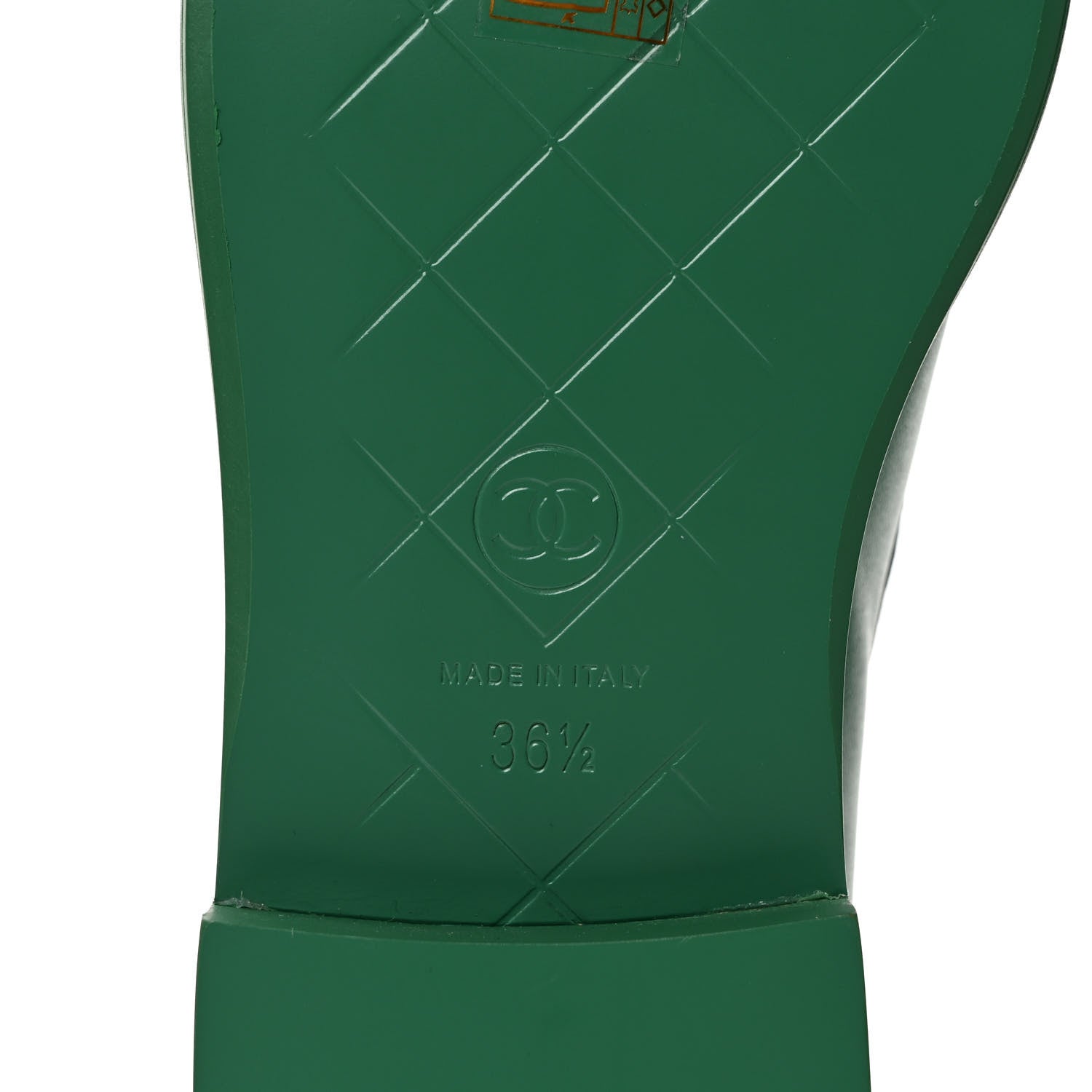 Chanel Lambskin Quilted CC Turnlock Loafers 36.5 Green 6 of 9