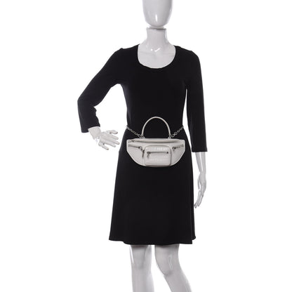 Alexander Wang Crocodile Embossed Patent Mini Top Handle Attica Belt Bag White 2 of 14