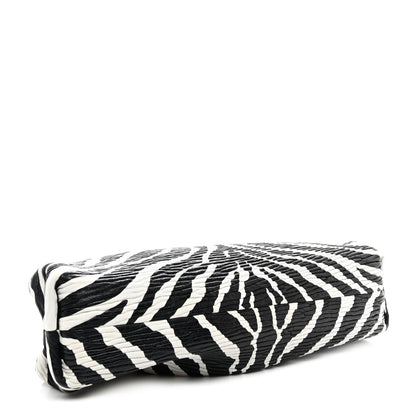 Bottega Veneta Nappa Zebra Print The Pouch Oversized Clutch White Black 4 of 7