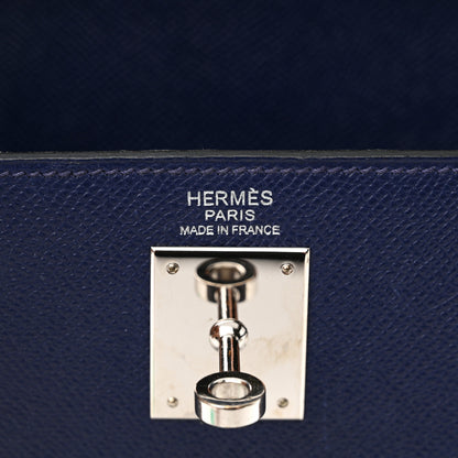Hermes Epsom Flag Kelly Sellier 32 Rouge H Bleu Saphir 6 of 13