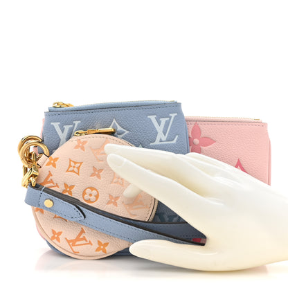 Louis Vuitton Empreinte Monogram Giant By The Pool Trio Pouch Rosebud Summer Blue Cream Saffron 2 of 10