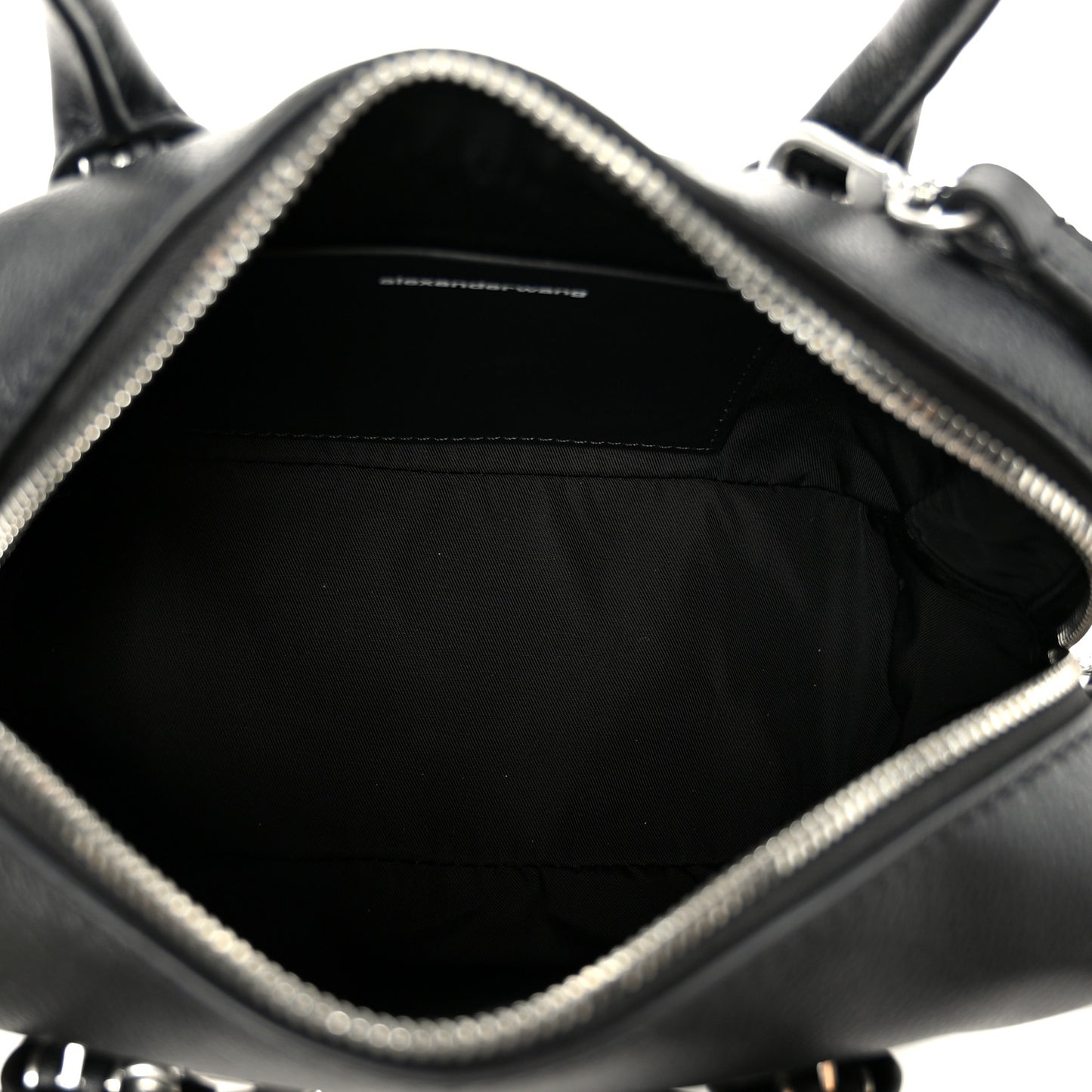 Calfskin Small Roux Top Handle Bag Black