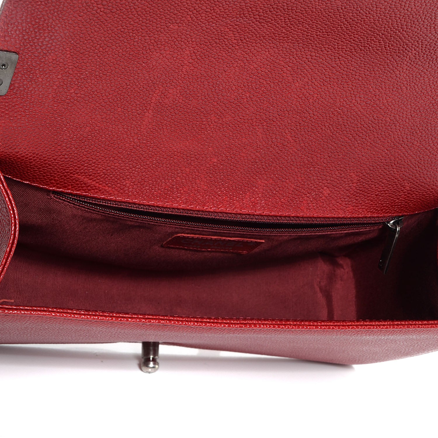 Chanel Caviar New Medium Boy Flap Red 6 of 9