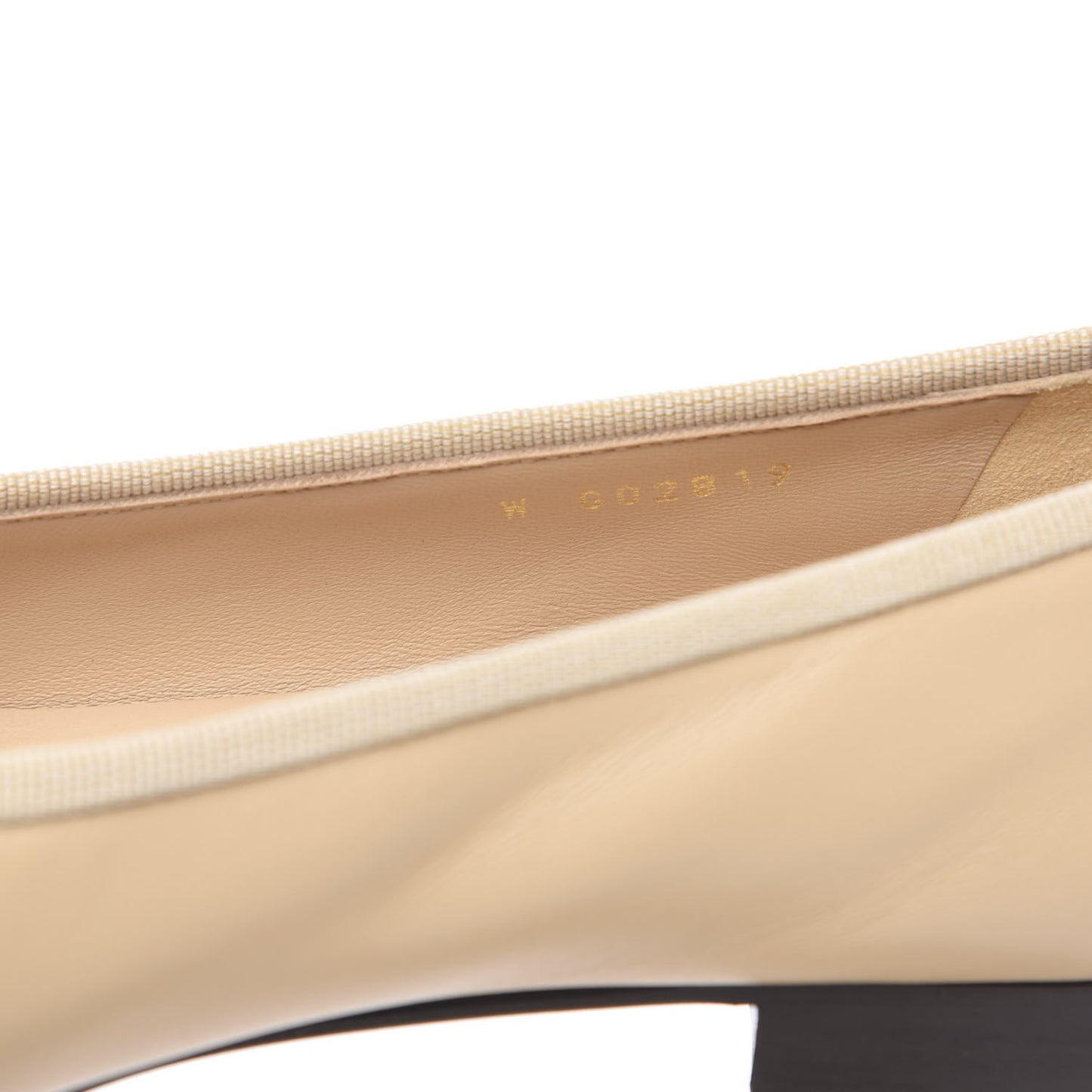 Lambskin Cap Toe CC Ballerina Flats 39 Beige Black