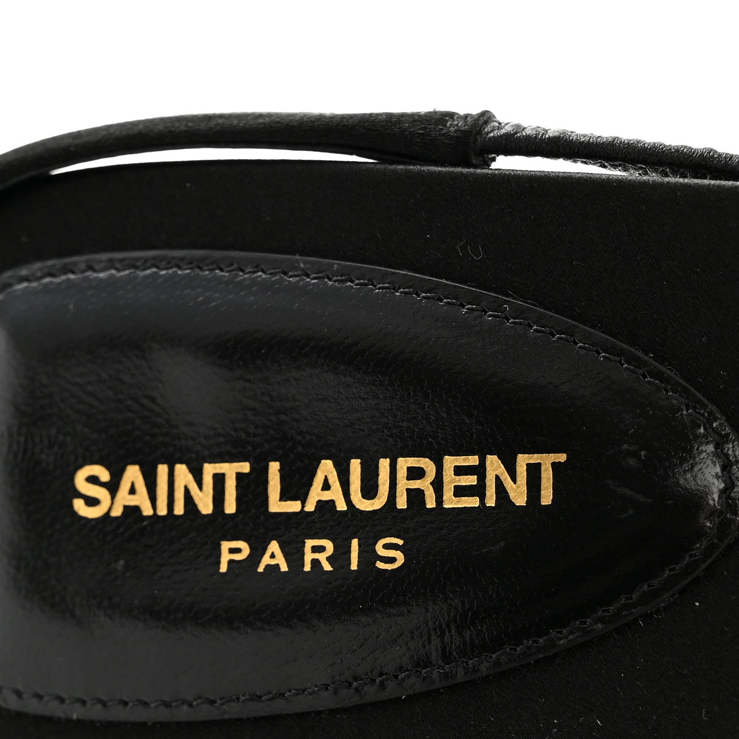 Saint Laurent Satin Slingback Jaspe 55 Sandals  40 Black 8 of 10