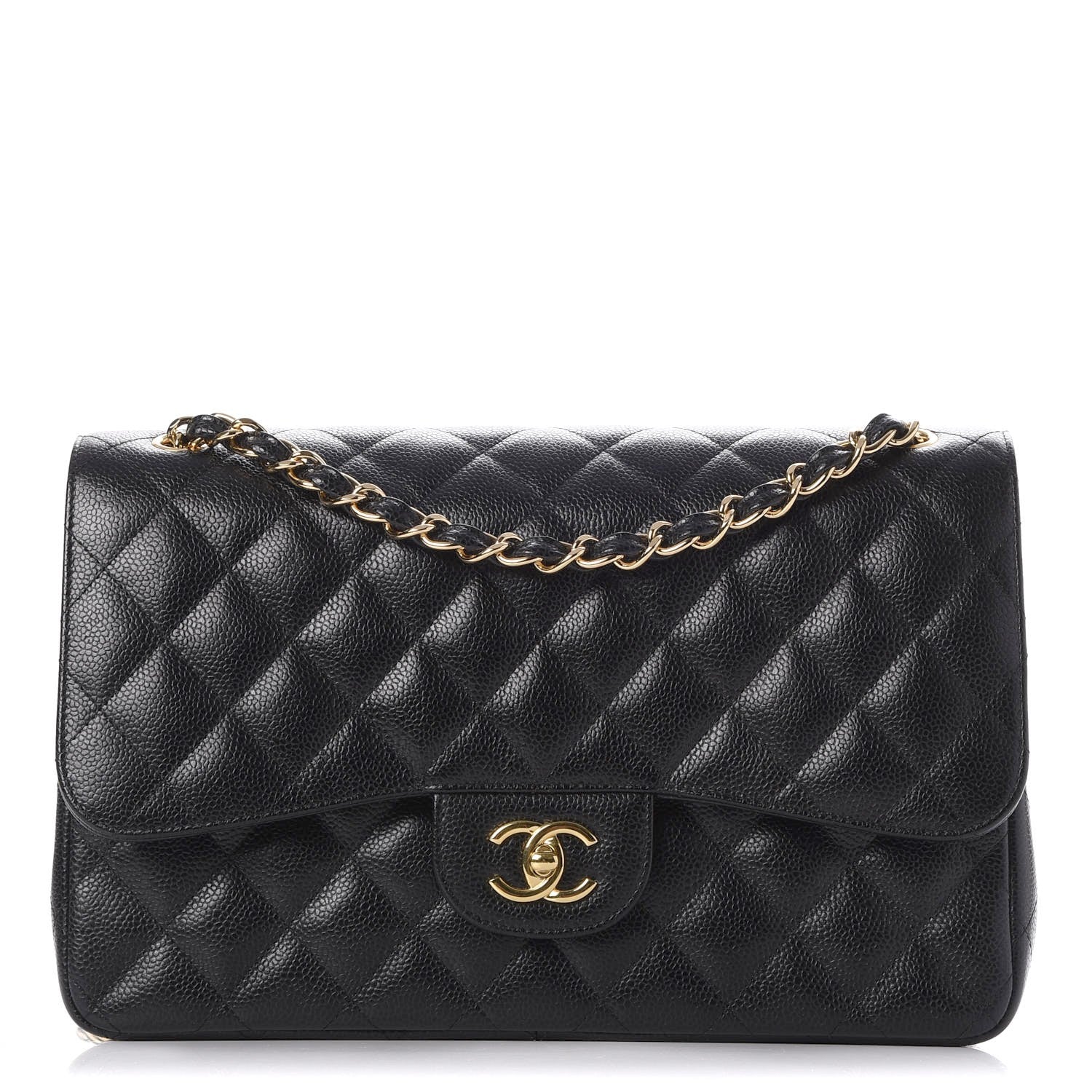 Chanel Caviar Quilted Jumbo Double Flap Black 1 of 11