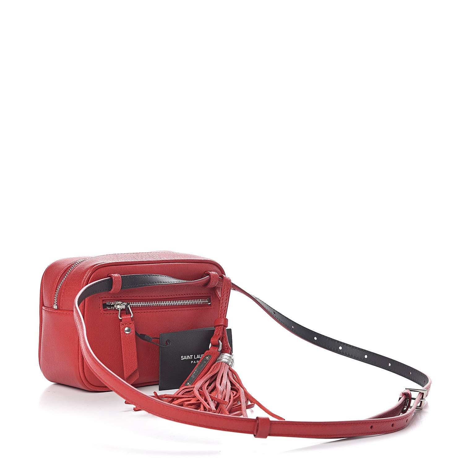 Saint Laurent Lambskin Monogram Lou Belt Bag Red 3 of 9