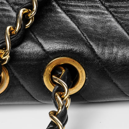 Chanel Lambskin Chevron Quilted Maxi Single Flap Black 10 of 15