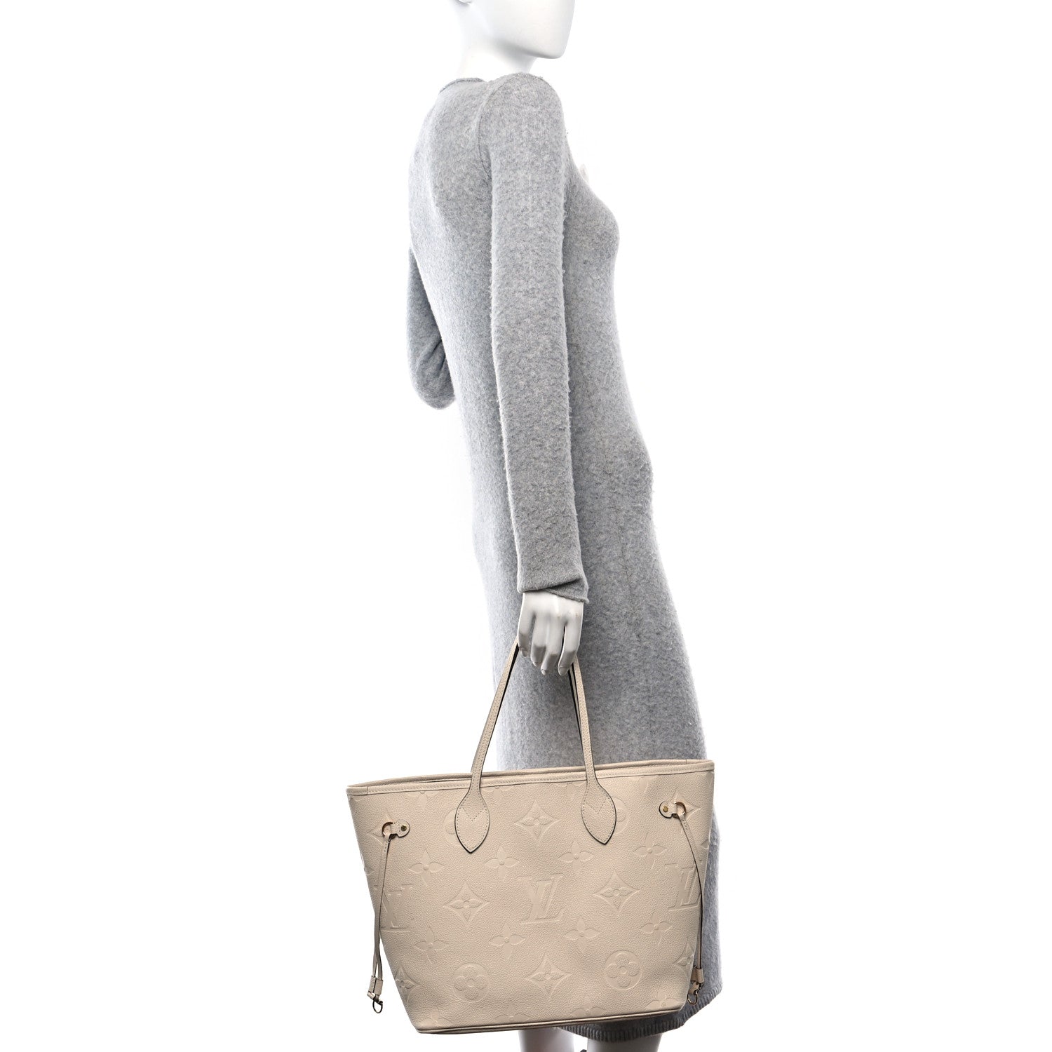 Louis Vuitton Empreinte Monogram Giant Neverfull MM Cream 2 of 10