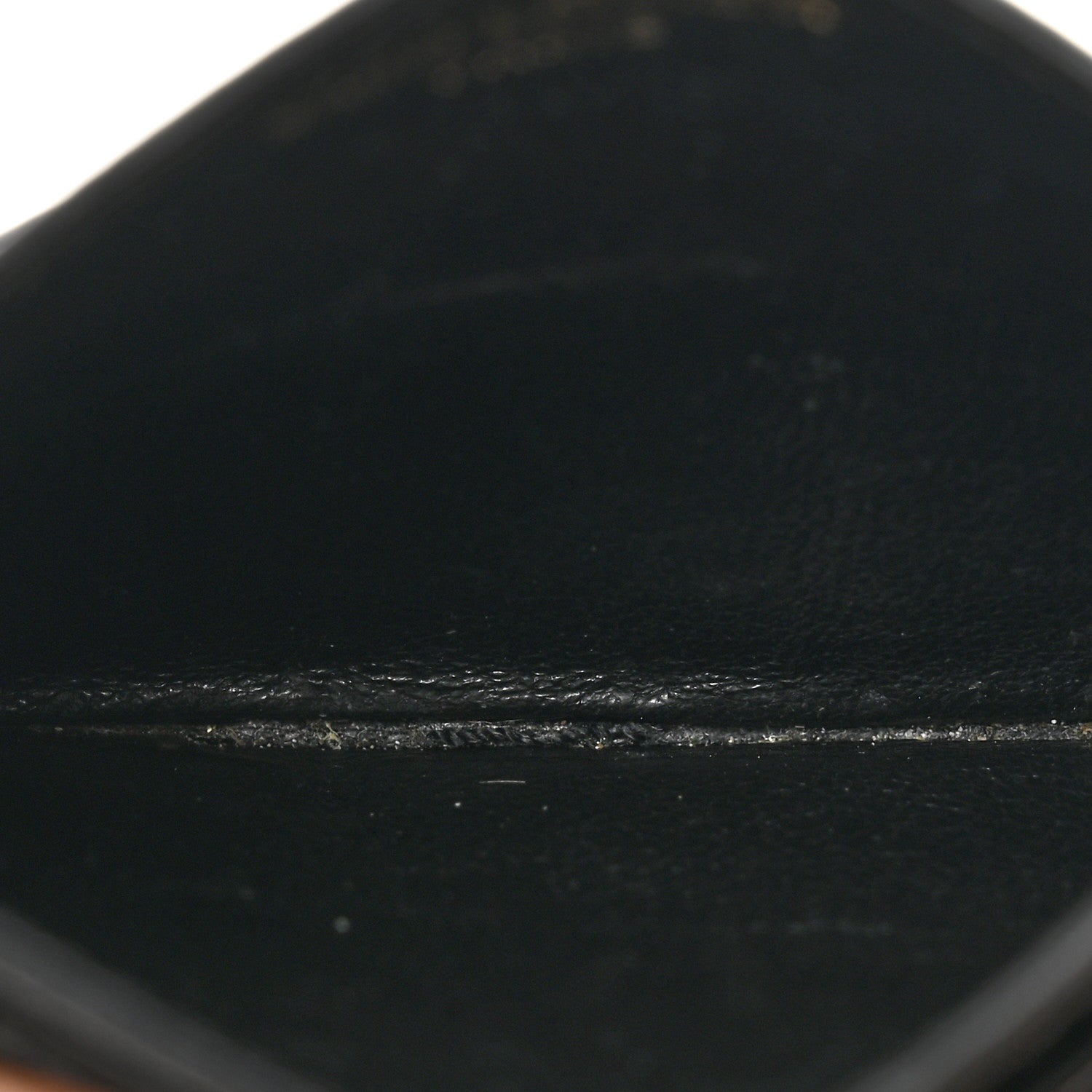 Saint Laurent Grain De Poudre Matelasse Chevron Monogram Credit Card Case Black 5 of 9