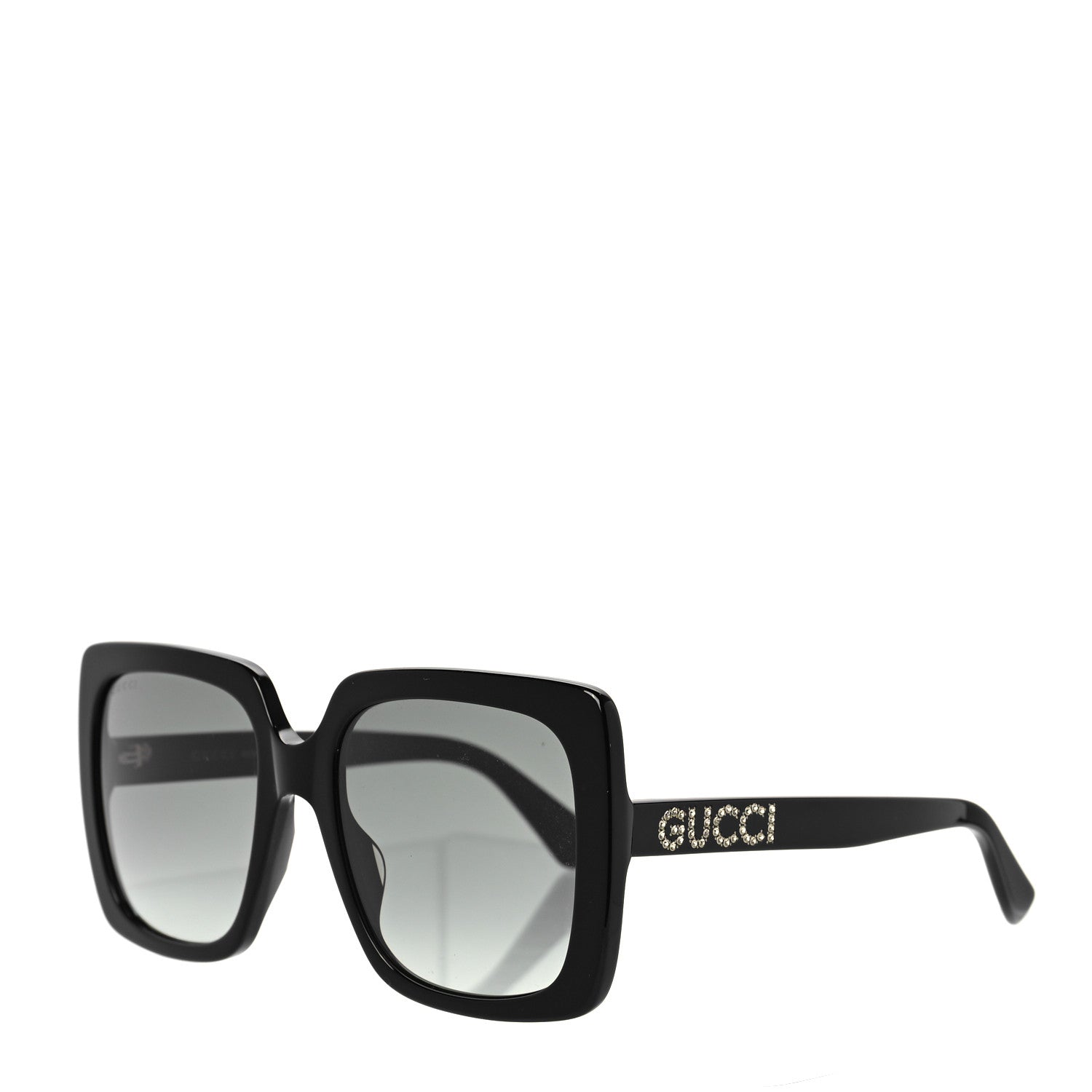 Gucci Crystal Square Frame GG Sunglasses GG0418S Black 1 of 8
