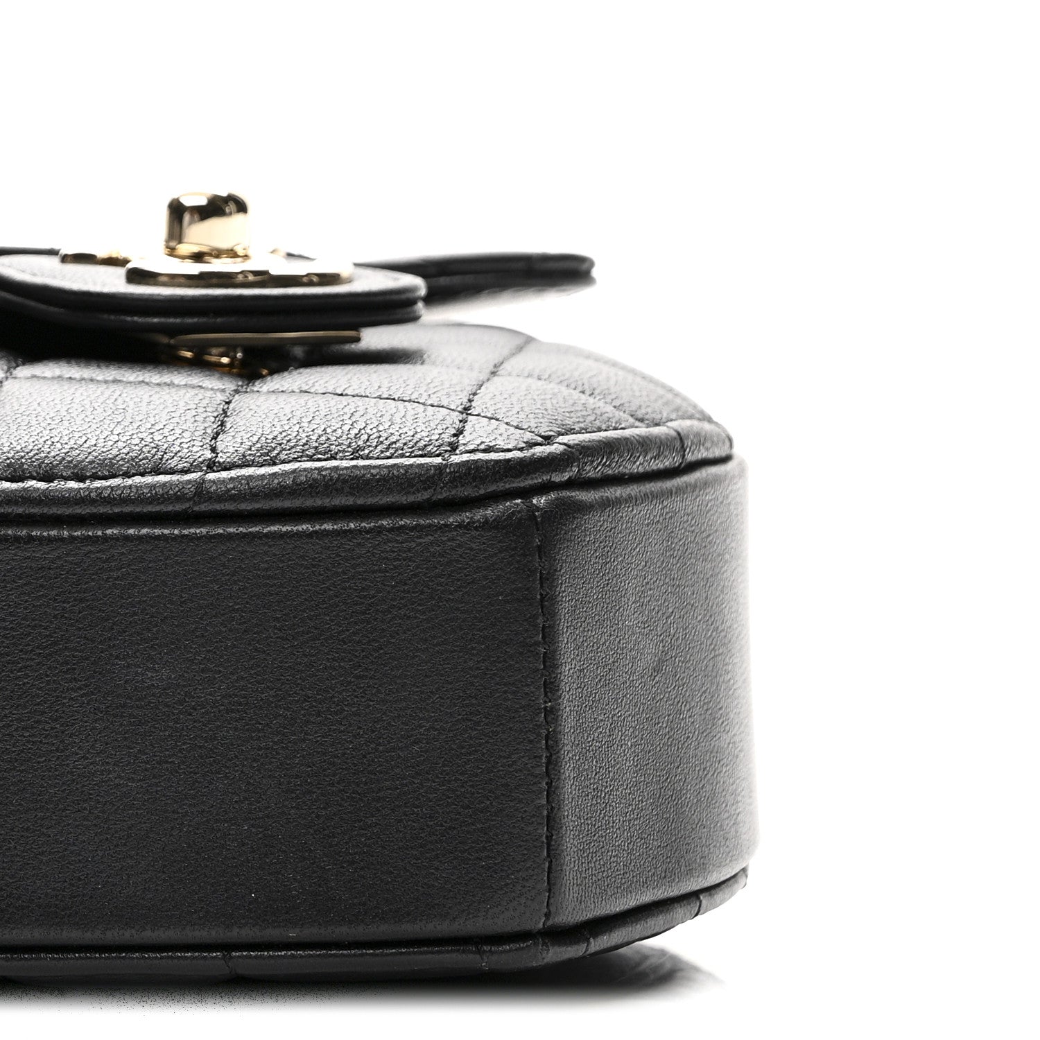 Chanel Lambskin Quilted CC In Love Heart Clutch With Chain Black 9 of 10