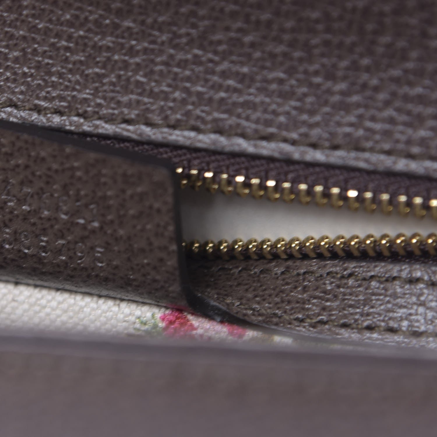 Gucci Calfskin Embroidered Sylvie Belt Bag 95 34 Brown 7 of 10