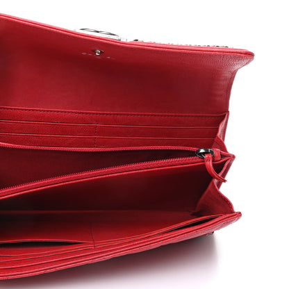 Chanel Calfskin Quilted Boy Chain Around Flap Wallet Red 5 of 11