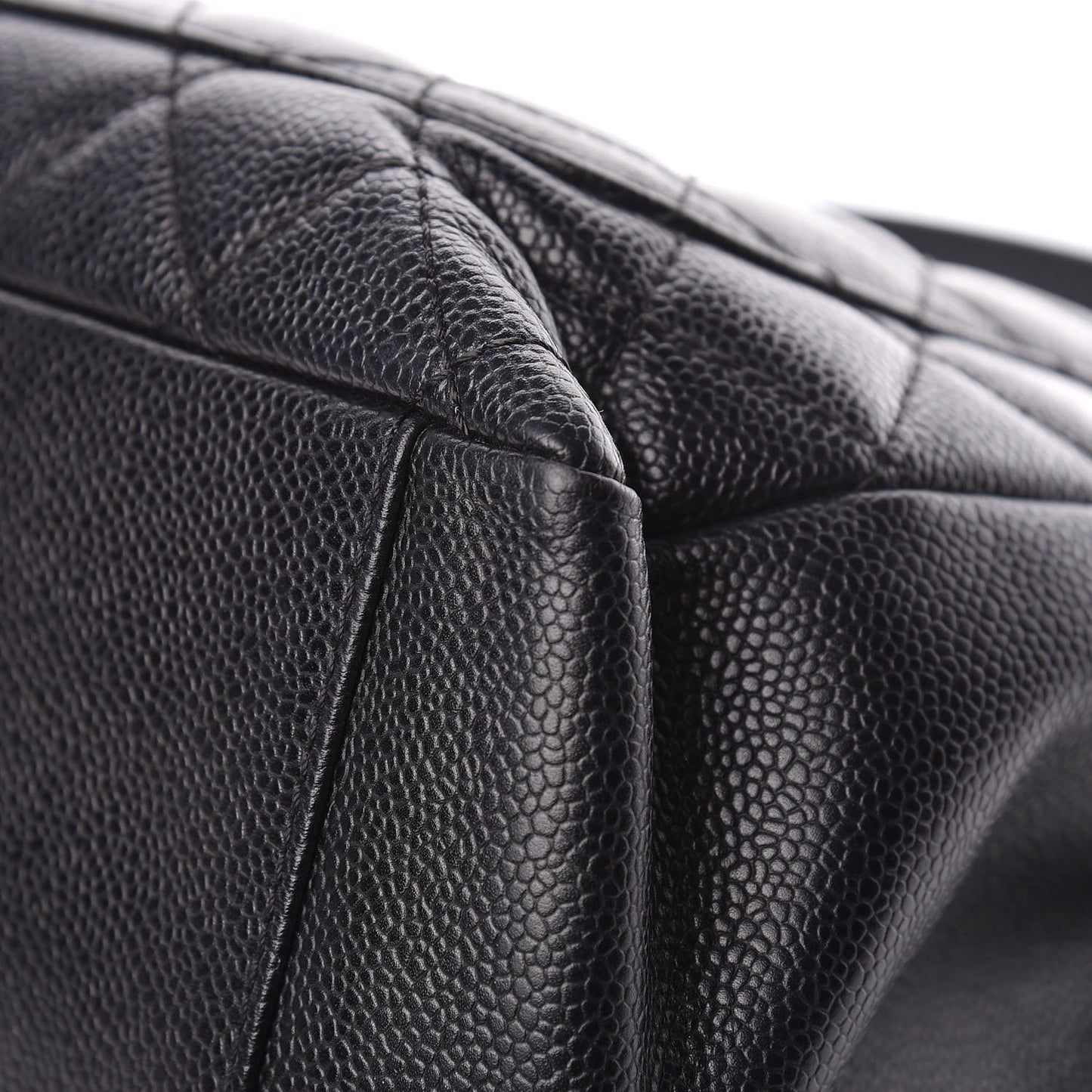 Caviar Quilted Grand Shopping Tote GST Black