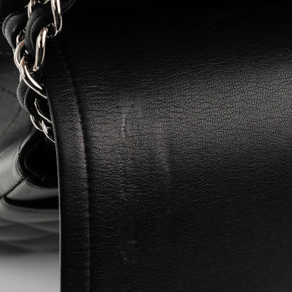 Chanel Lambskin Quilted Jumbo Double Flap Black 9 of 9