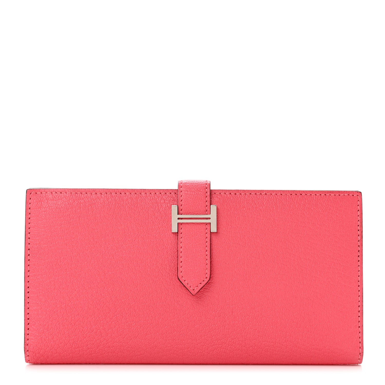 Hermes Chevre Mysore Bearn Gusset Wallet Rose Lipstick 1 of 7