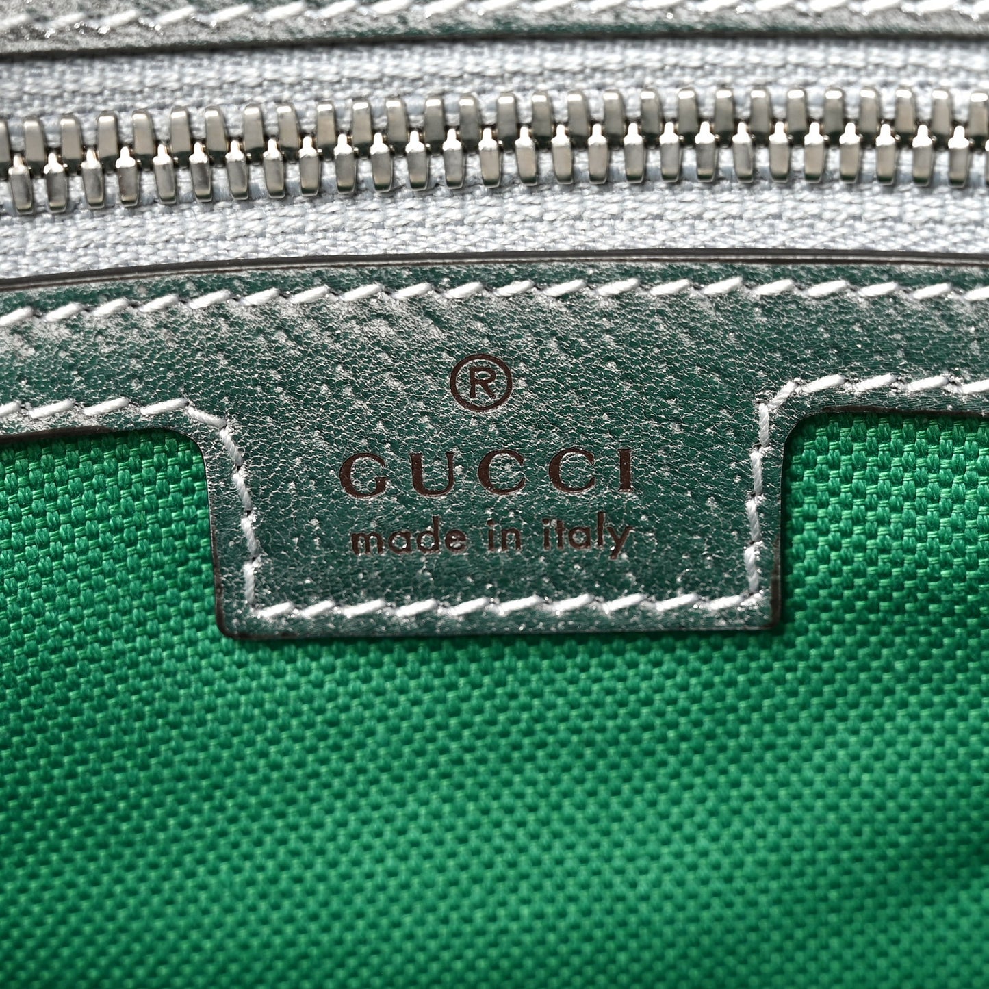 Laminated Textured Dollar Calfskin Good Game Interlocking G Tote Silver