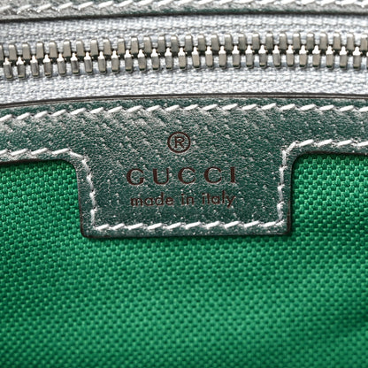 Gucci Laminated Textured Dollar Calfskin Good Game Interlocking G Tote Silver 6 of 10