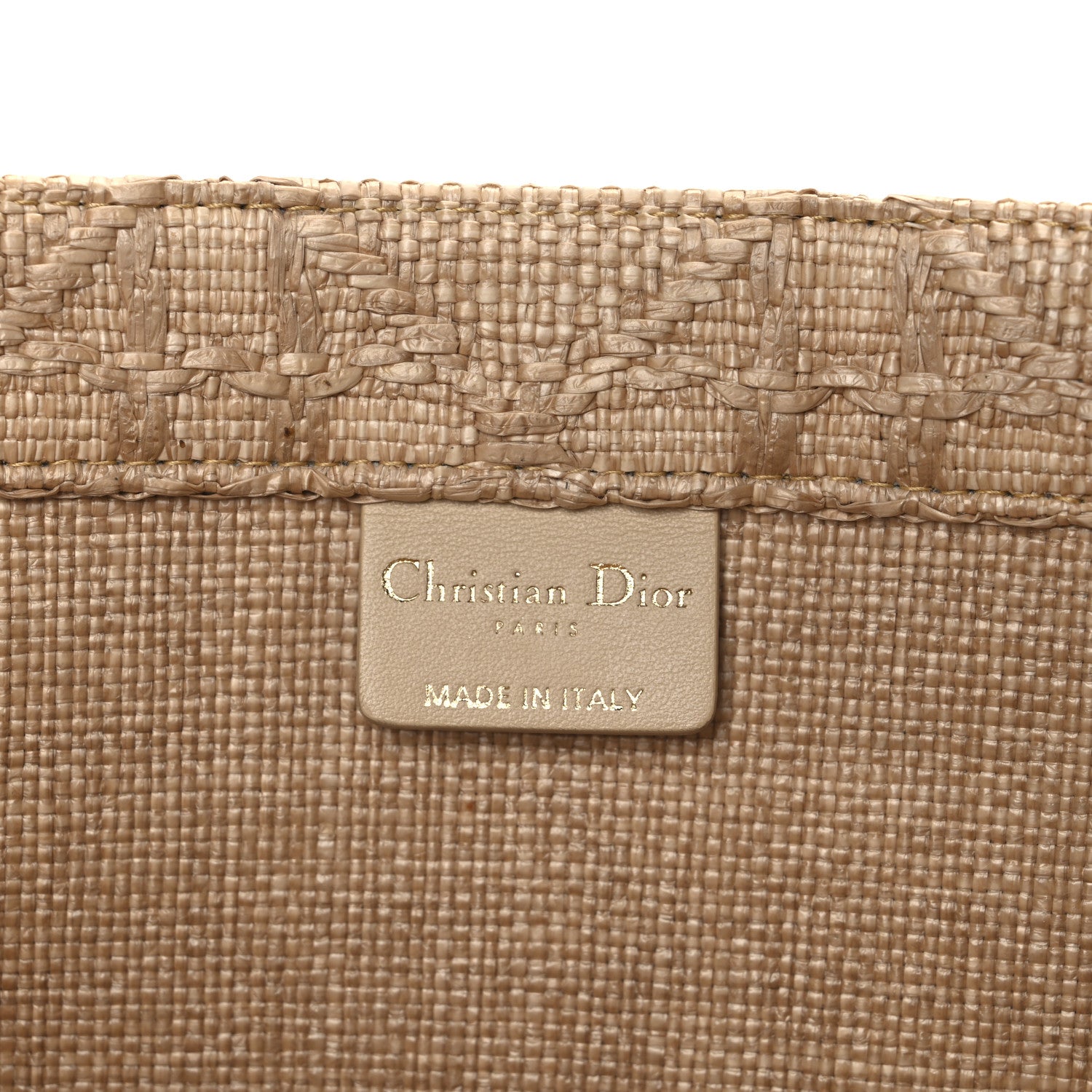 Christian Dior Raffia Cannage Medium Book Tote Natural 5 of 11