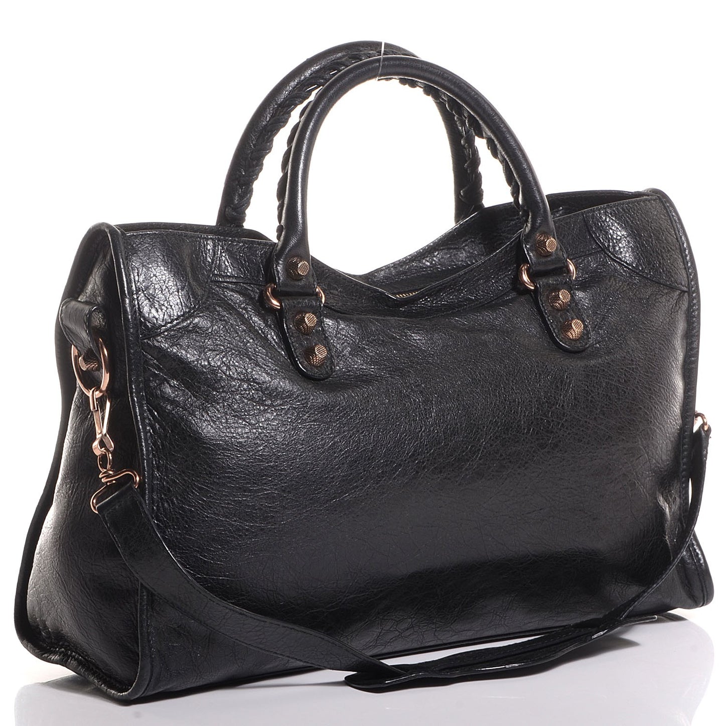 Agneau Giant 12 Rose Gold Hardware City Black