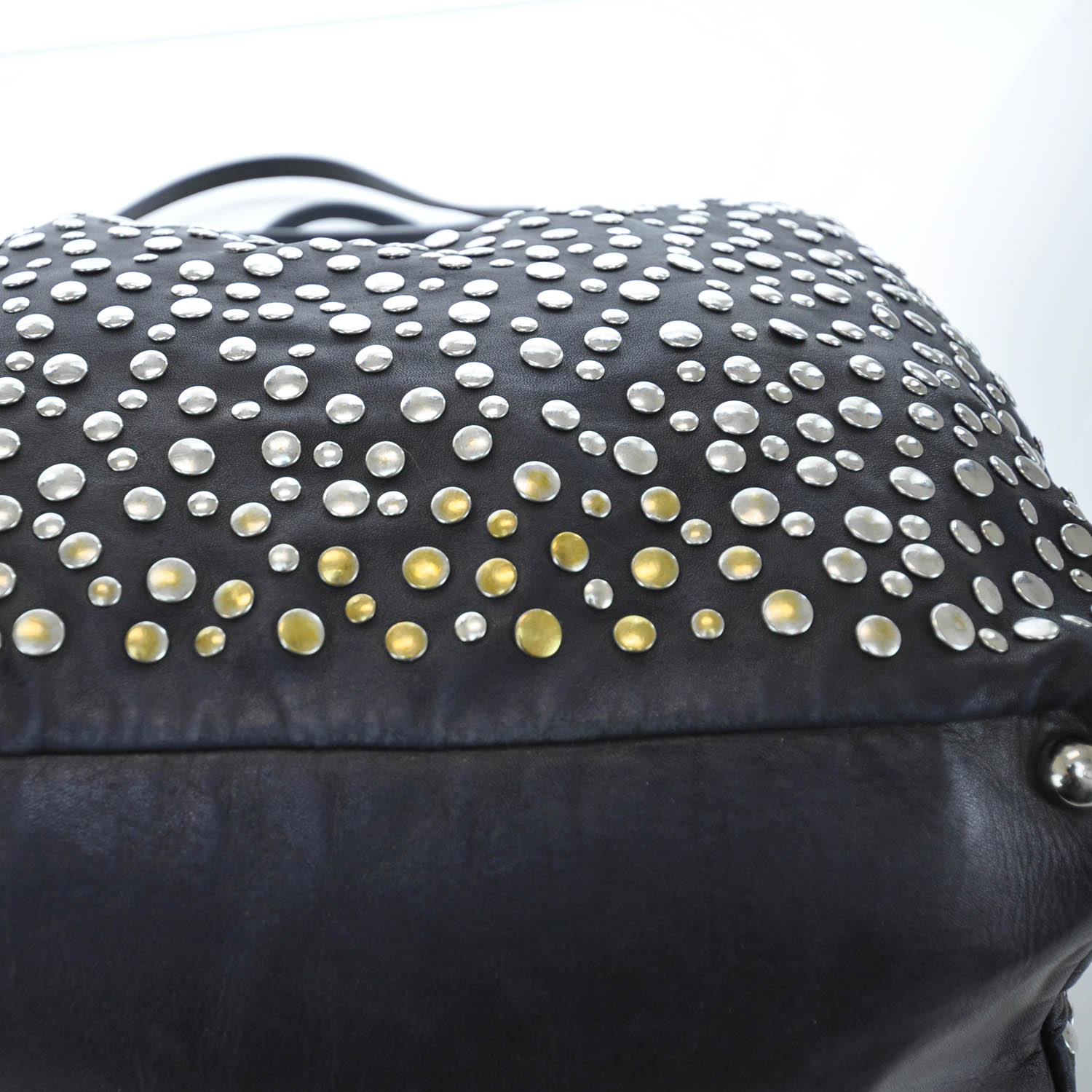 Valentino Garavani Leather Studded Petale Tote Black 6 of 12