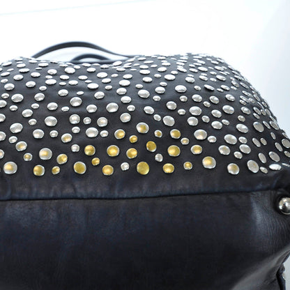 Valentino Garavani Leather Studded Petale Tote Black 6 of 12