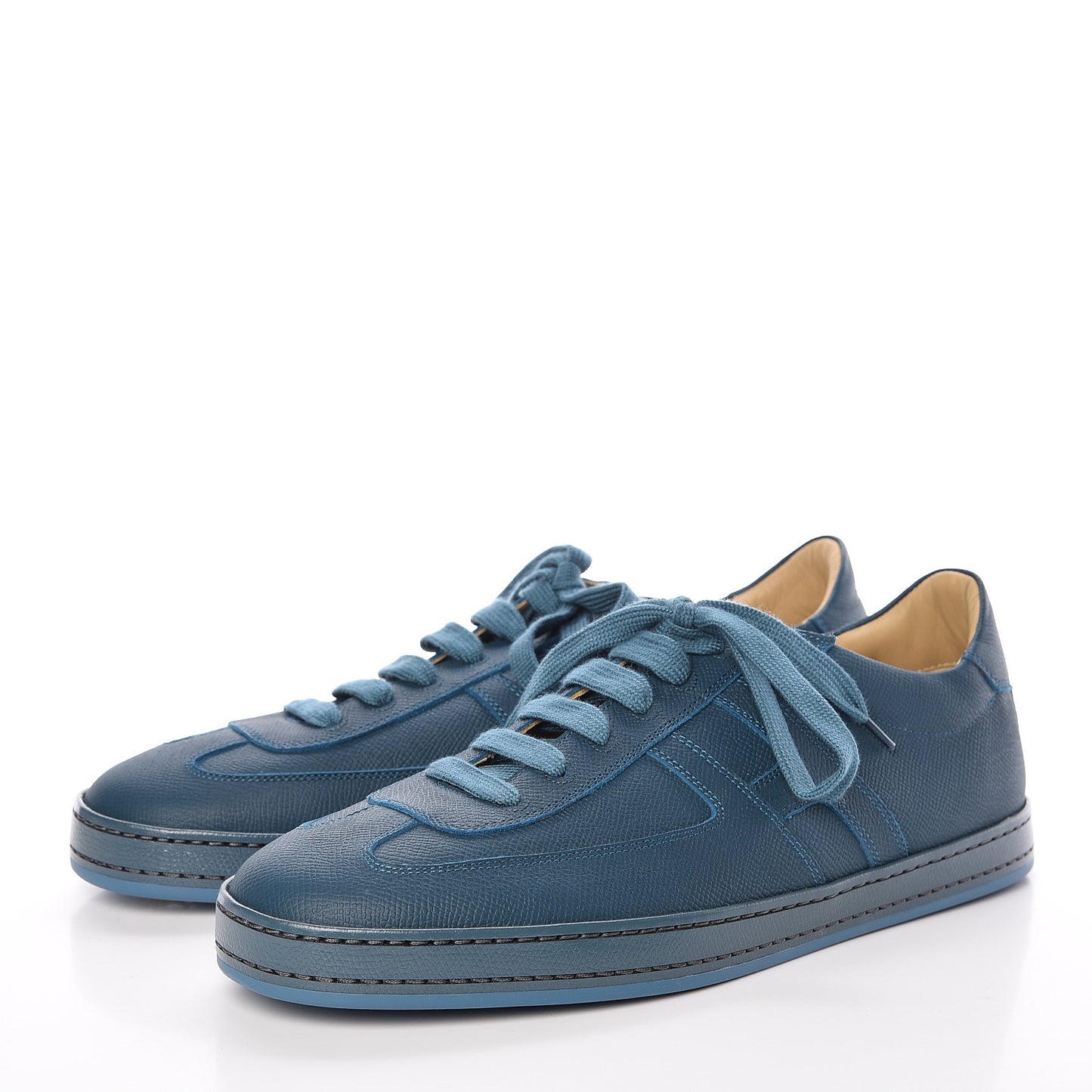 Matte Epsom Calfskin Mens Olympic Sneakers 42 Bleu Cobalt