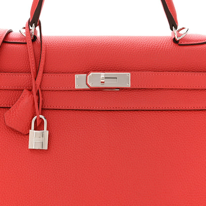 Hermes Togo Kelly Retourne 35  Rouge Pivoine 8 of 11