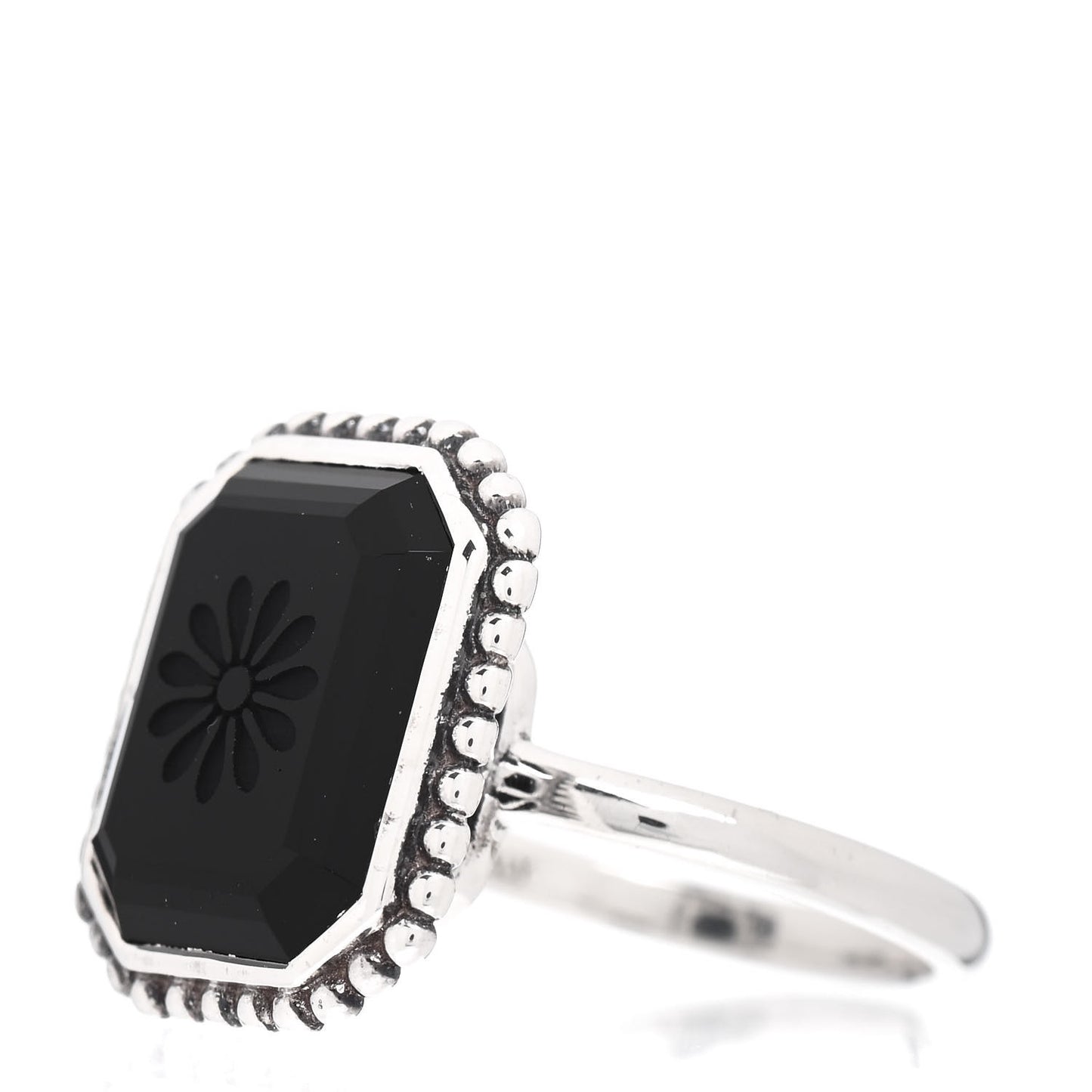 Sterling Silver Black Onyx Ziegfeld Daisy Ring 55 7.25