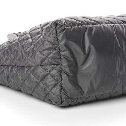 Chanel Nylon Quilted Large Coco Cocoon Tote Grey 7 of 8