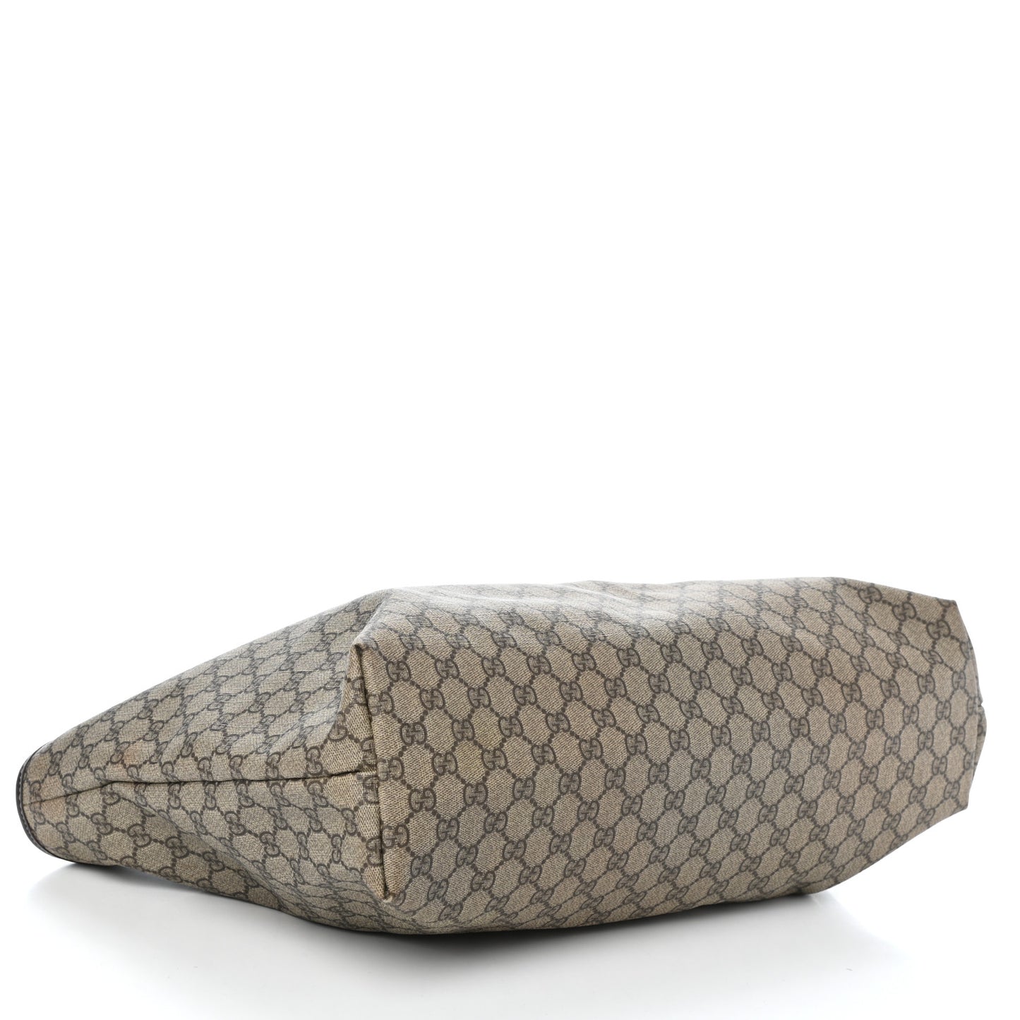 GG Supreme Monogram Large Zippered Shopping Tote Brown