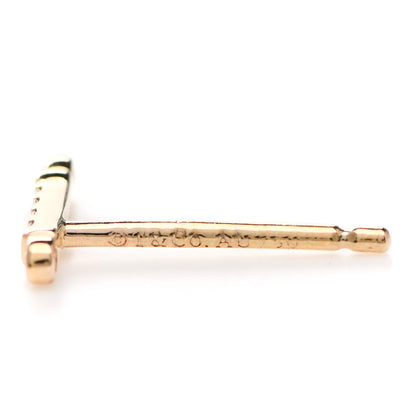 Tiffany 18K Rose Gold Diamond Fleur de Lis Key Bar Earrings 4 of 4