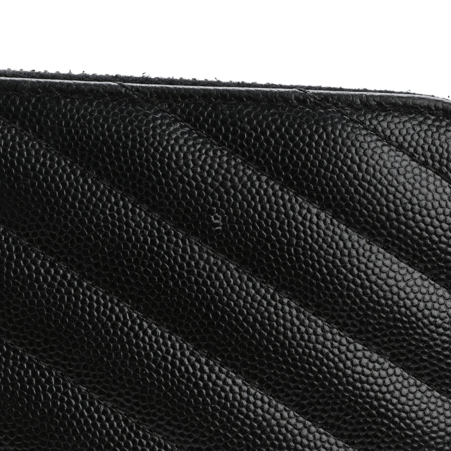 Grain De Poudre Matelasse Chevron Monogram Zip Around Wallet Black