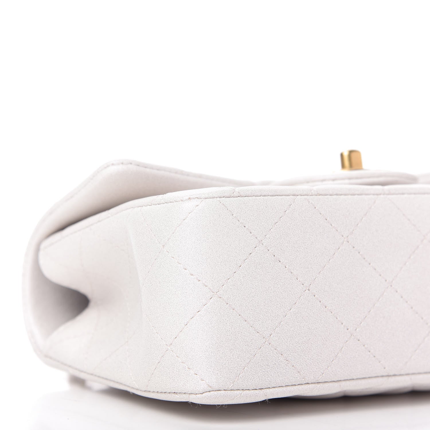 Chanel Iridescent Lambskin Quilted Mini Top Handle Rectangular Flap White 6 of 11
