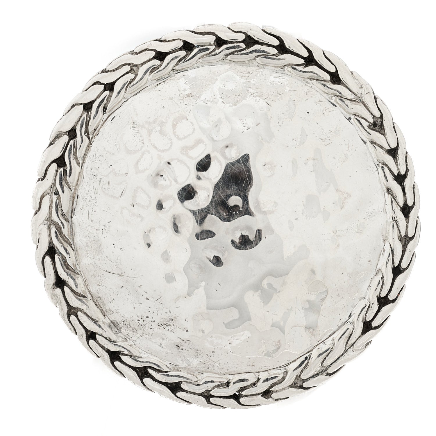 John Hardy Sterling Silver Palu Hammered Dome Ring 53 6.25 1 of 4