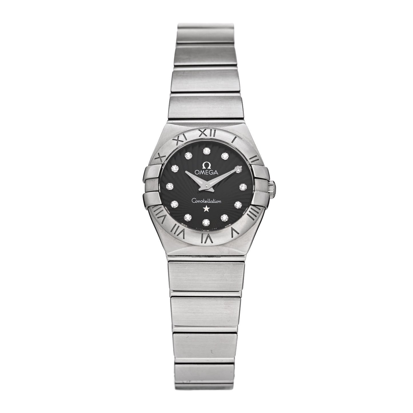 Stainless Steel Diamond 24mm Constellation Quartz Watch Black 123.10.24.60.51.001