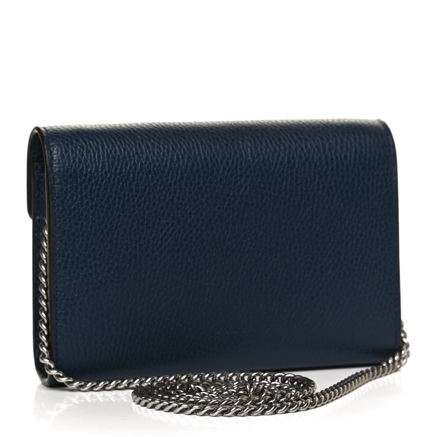 Gucci Dollar Calfskin Crystal Mini Dionysus Chain Wallet Blue Agata Black Diamond 3 of 10