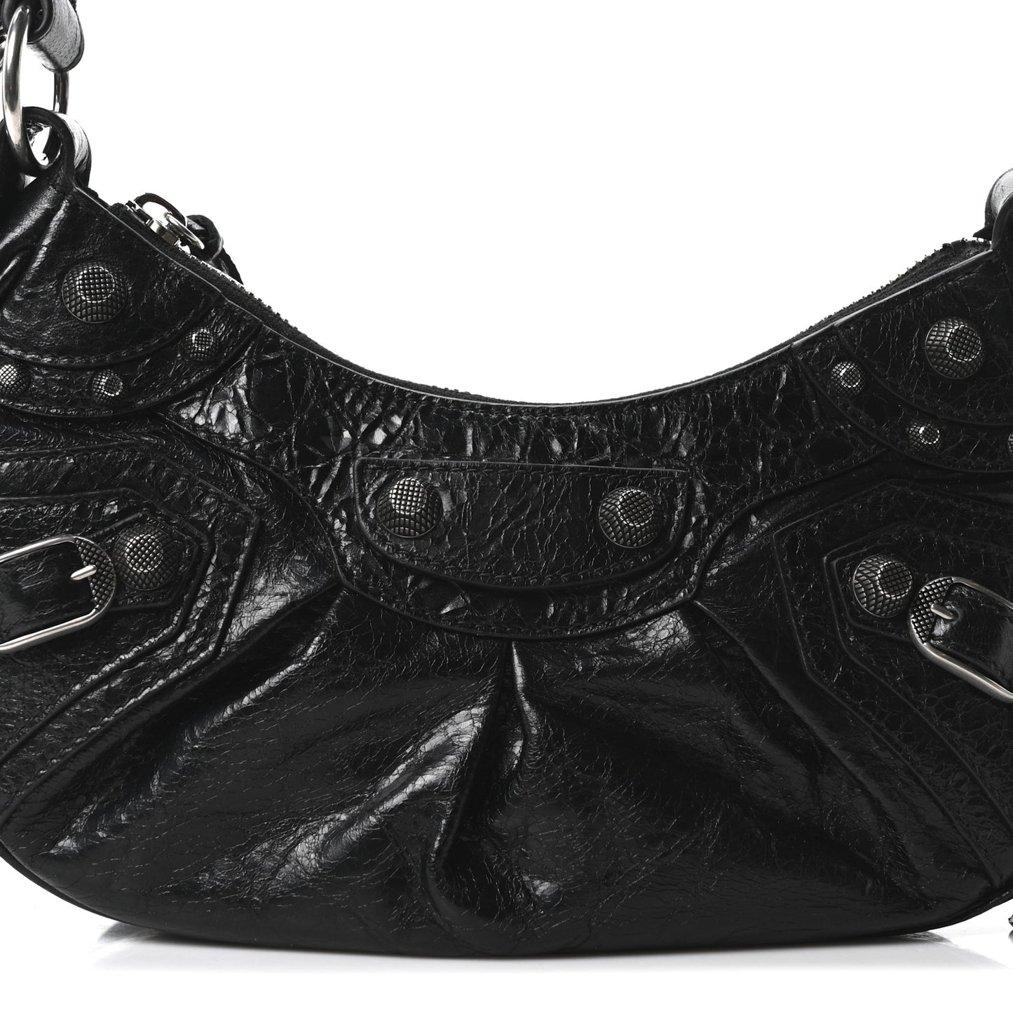 Agneau Arena Le Cagole Shoulder Bag XS Black Black