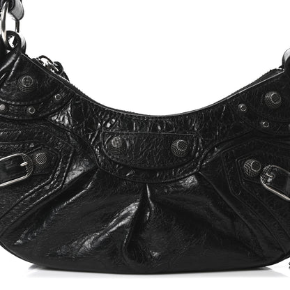 Balenciaga Agneau Arena Le Cagole Shoulder Bag XS Black Black 9 of 11