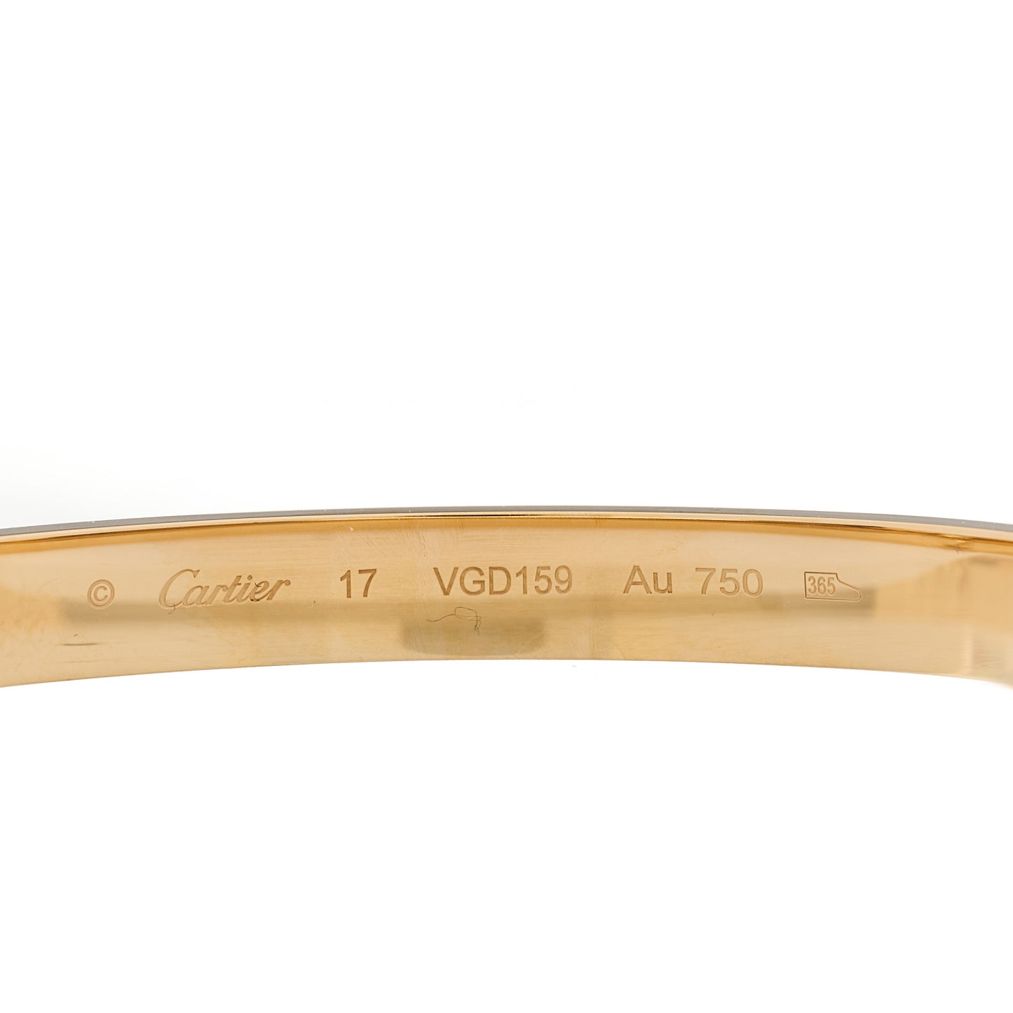18K Yellow Gold LOVE Bracelet 17