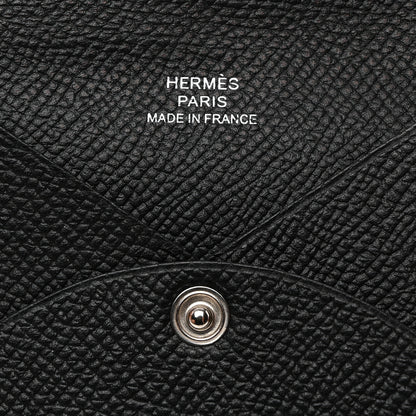 Hermes Epsom Calvi Card Case Black 6 of 8